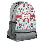 Santa and Presents Backpack - Grey (Personalized)