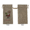 Santa and Presents Large Burlap Gift Bags - Front Approval