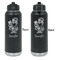 Santa and Presents Laser Engraved Water Bottles - Front & Back Engraving - Front & Back View