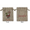 Santa and Presents Medium Burlap Gift Bag - Front and Back