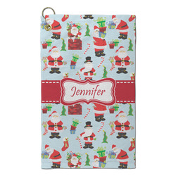 Santa and Presents Microfiber Golf Towel - Small (Personalized)