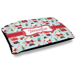 Santa and Presents Outdoor Dog Bed - Large (Personalized)
