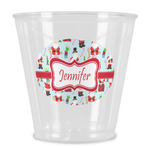 Santa and Presents Plastic Shot Glass (Personalized)