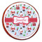 Santa and Presents Printed Icing Circle - Large - On Cookie