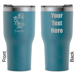 Santa and Presents RTIC Tumbler - Dark Teal - Laser Engraved - Double-Sided (Personalized)