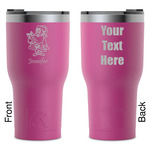 Santa and Presents RTIC Tumbler - Magenta - Laser Engraved - Double-Sided (Personalized)