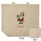 Santa and Presents Reusable Cotton Grocery Bag - Front & Back View