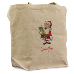 Santa and Presents Reusable Cotton Grocery Bag - Single (Personalized)