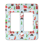 Santa and Presents Rocker Style Light Switch Cover - Two Switch