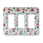 Santa and Presents Rocker Style Light Switch Cover - Three Switch