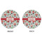 Santa and Presents Round Linen Placemats - APPROVAL (double sided)