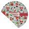 Santa and Presents Round Linen Placemats - Front (folded corner double sided)