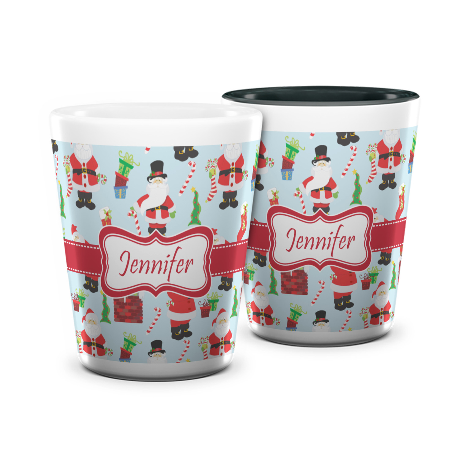 Holiday Spirits Personalized Candy Cane Glass Mug
