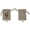 Santa and Presents Small Burlap Gift Bag - Front Approval