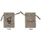 Santa and Presents Small Burlap Gift Bag - Front and Back