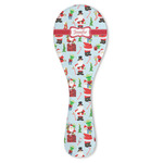 Santa and Presents Ceramic Spoon Rest (Personalized)