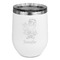 Santa and Presents Stainless Wine Tumblers - White - Double Sided - Front