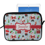 Santa and Presents Tablet Case / Sleeve - Large w/ Name or Text