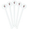 Santa and Presents White Plastic 5.5" Stir Stick - Fan View