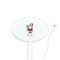 Santa and Presents White Plastic 7" Stir Stick - Oval - Closeup