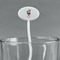 Santa and Presents White Plastic 7" Stir Stick - Oval - Main