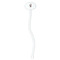 Santa and Presents White Plastic 7" Stir Stick - Oval - Single Stick