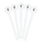 Santa and Presents White Plastic 7" Stir Stick - Round - Fan View