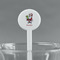 Santa and Presents White Plastic 7" Stir Stick - Round - Main