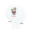 Santa and Presents White Plastic 7" Stir Stick - Single Sided - Round - Front & Back