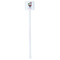 Santa and Presents White Plastic Stir Stick - Double Sided - Square - Single Stick