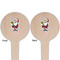 Santa and Presents Wooden 4" Food Pick - Round - Double Sided - Front & Back