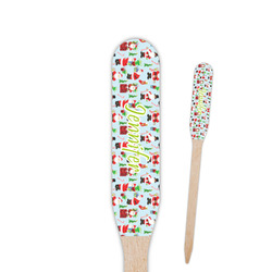 Santa and Presents Paddle Wooden Food Picks - Single Sided (Personalized)