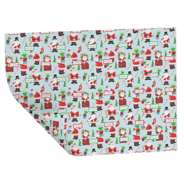 Custom Santa and Presents Wrapping Paper Sheets - Double-Sided - 20" x 28" (Personalized)