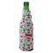 Santa and Presents Zipper Bottle Cooler - ANGLE (bottle)