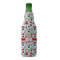 Santa and Presents Zipper Bottle Cooler - FRONT (bottle)