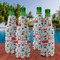 Santa and Presents Zipper Bottle Cooler - Set of 4 - LIFESTYLE