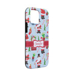 Santa and Presents iPhone Case - Rubber Lined - iPhone 13 Mini (Personalized)