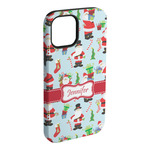 Santa and Presents iPhone Case - Rubber Lined - iPhone 15 Pro Max (Personalized)