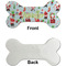 Santa and presents Ceramic Flat Ornament - Bone Front & Back Single Print (APPROVAL)