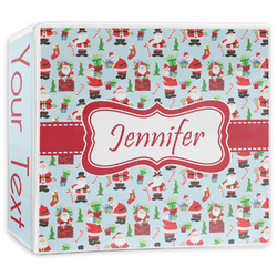 Santa and Presents 3-Ring Binder - 3 inch (Personalized)