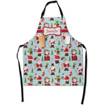 Santa and Presents Apron With Pockets w/ Name or Text