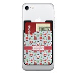 Santa and Presents 2-in-1 Cell Phone Credit Card Holder & Screen Cleaner w/ Name or Text