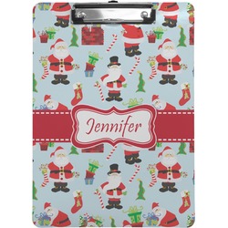 Santa and Presents Clipboard (Letter Size) w/ Name or Text