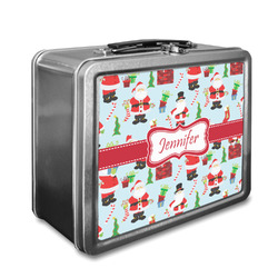 Santa and Presents Lunch Box w/ Name or Text