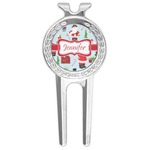 Santa and Presents Golf Divot Tool & Ball Marker (Personalized)