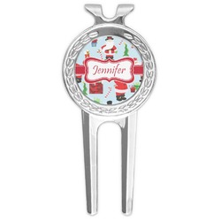 Santa and Presents Golf Divot Tool & Ball Marker (Personalized)