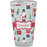 Santa and Presents Pint Glass - Full Color (Personalized)
