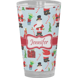 Santa and Presents Pint Glass - Full Color (Personalized)