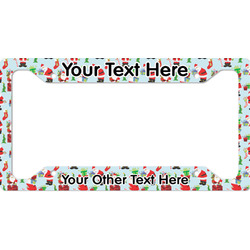 Santa and Presents License Plate Frame - Style A (Personalized)