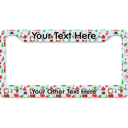 Santa and Presents License Plate Frame - Style B (Personalized)